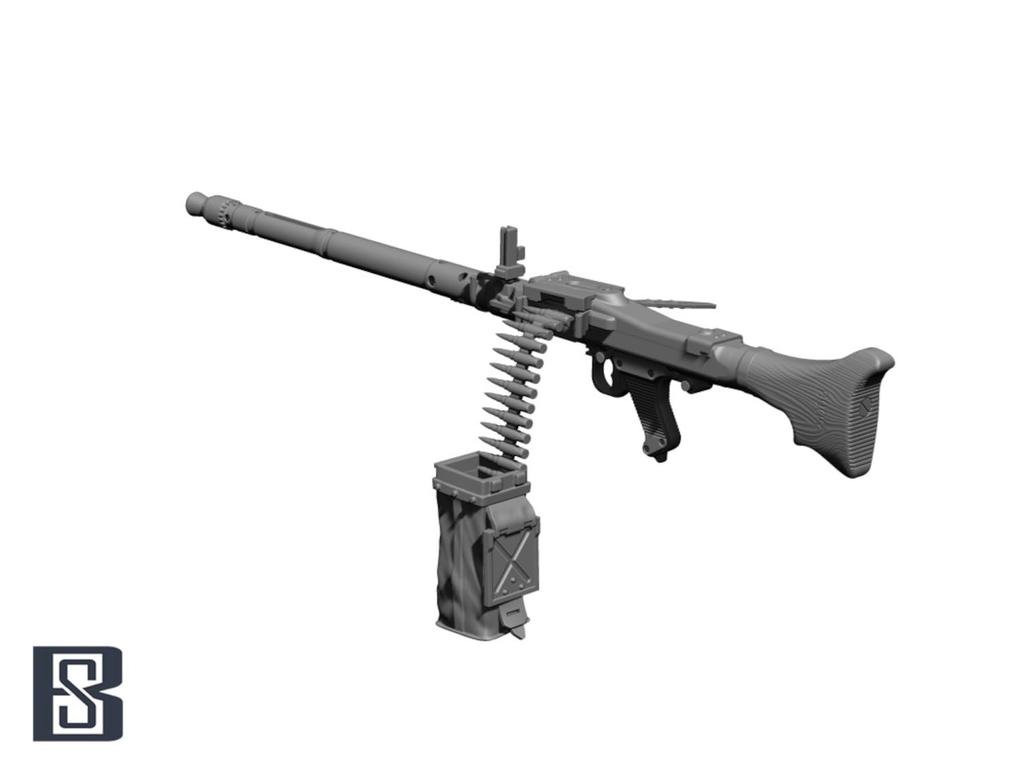 Модель BSK Масштаб Вторая мировая война Немецкий пулемет MG34 2 4 3D-печатный Сборка BSKC35022 1/35 Зенитная установка на транспортное средство, Типы, Детали, Набор,
