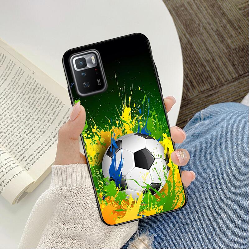 Чехол для телефона Xiaomi Redmi note 13 12 Pro 11S 11 10 Pro 10S 12S Redmi 10 13C 9C 10C Дизайн с футбольным мячом Чехол
