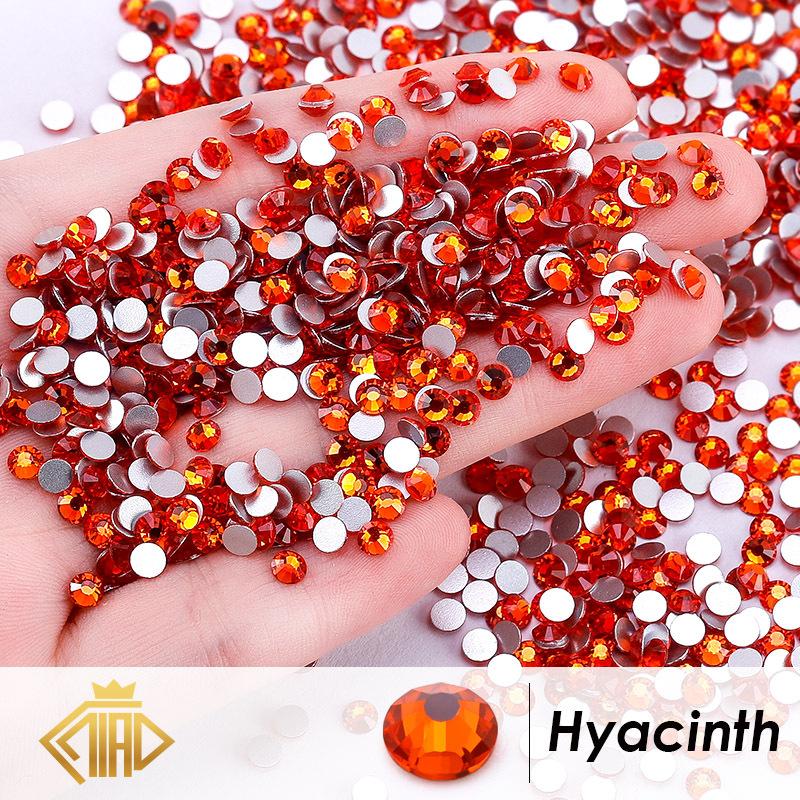 Glass Flat Bottom Drill 1440 Nail Drill Electroplated Rhinestone Diy Accessories Nail Drill Jewelry Accessories Sticker Drill