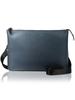 Genuine Leather Sacoche Shoulder Slim Navy Men's Bag, Skimming-Proof, Design,