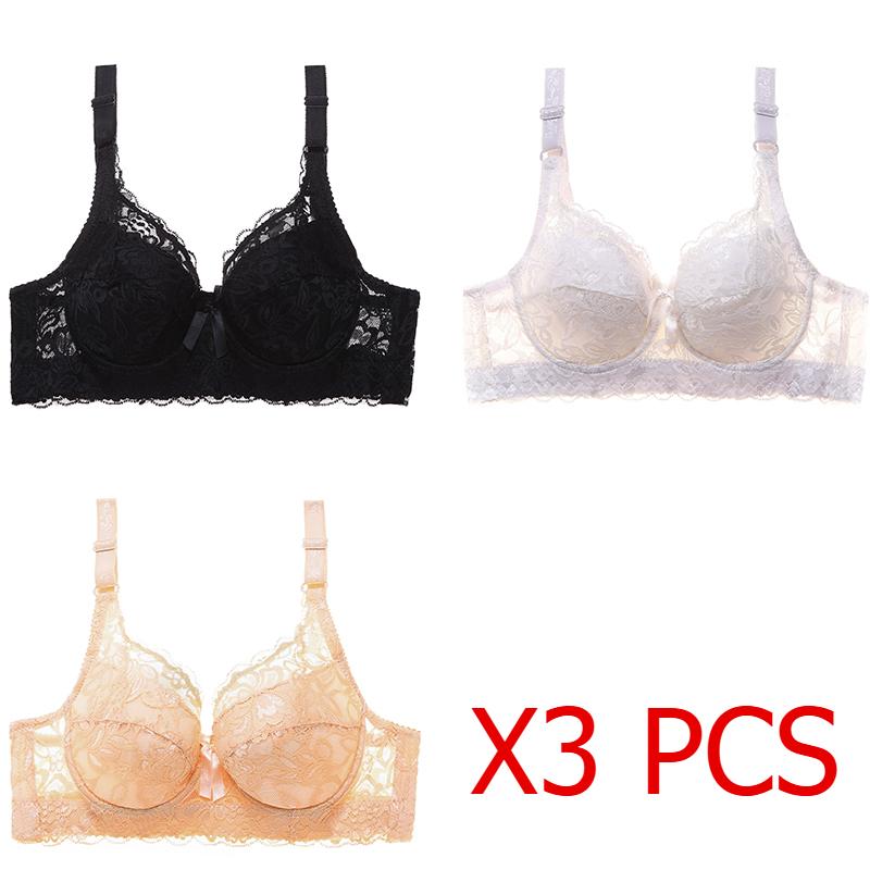 Вышитый пуш-ап бюстгальтер большого размера на косточках с регулируемыми бретелями