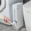 Ultra-Thin Home Bathroom Toilet Storage Bin with Toilet Brush and Lid - New Design with Brush Holder and Crevice Trash Can