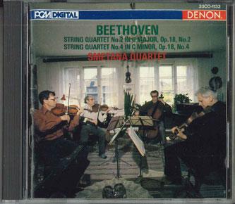 CD КВАРТЕТ СМЕТАНЫ - Струнный квартет Бетховена Op. 18. № 33CO1132 DENON Япония Классический Б/У