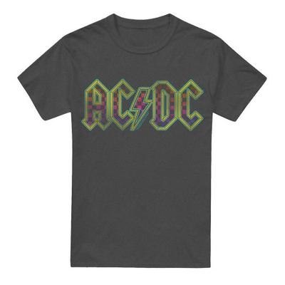 AC/DC Унисекс футболка для взрослых с градиентным логотипом в клетку