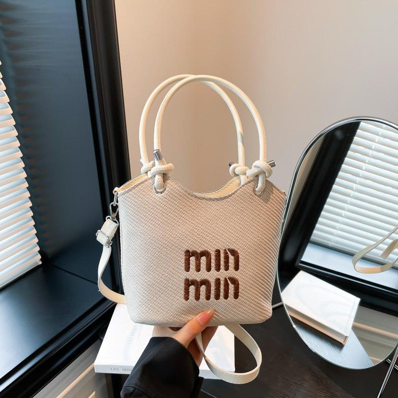 Плетеная женская сумка, новая модная сумка большой вместимости, универсальная высококлассная сумка-тоут