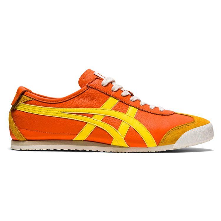 ONITSUKA TIGER Mexico 66 Удобные Универсальные Амортизирующие Нескользящие Низкие Повседневные Кроссовки Унисекс Оранжевый Желтый 1183A201-600