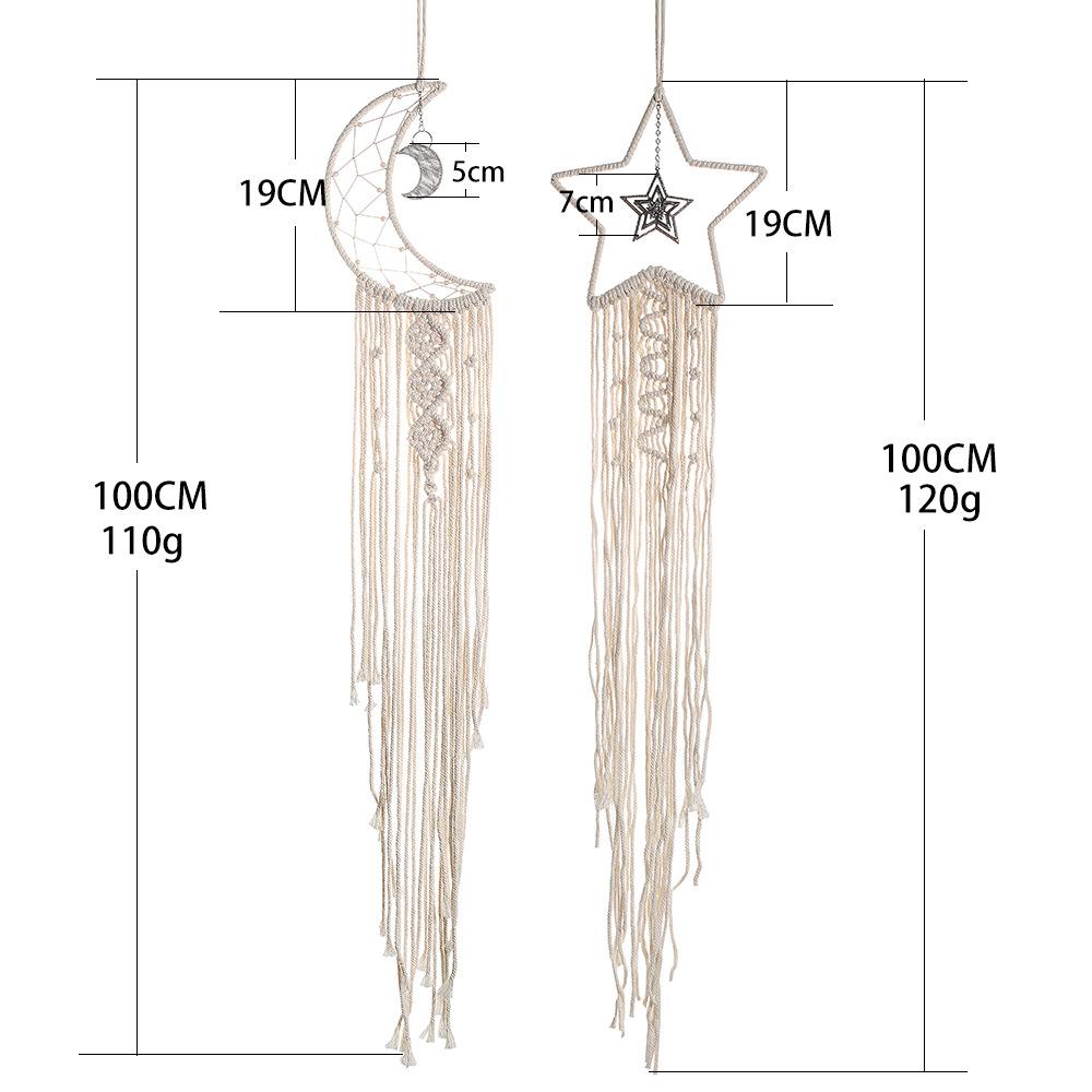 Тканый вручную гобелен Ловец снов Луна Скандинавский гобелен Подарок на день рождения Настенное украшение Домашнее подвесное украшение