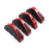 New 4pcs Universal Car Red Black Carbon Fiber Pattern Modified Shark Fin Rear Spoiler Rear Bumper Lip Diffuser Anti-collision
