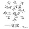 30-50Pcs Gold/Rhodium Plated CCB Loose Space Beads Star Flower Beads for Bracelet Necklace DIY Jewelry Making Beads