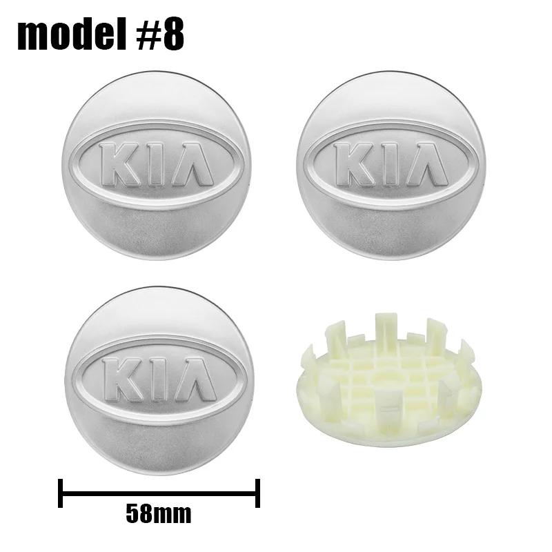 AABJB1 4pcs 58MM Car Wheel Hub Center Caps 54mm 56mm For Rim Cover For KIA K3 K5 Rio Sportage Ceed 3 4 K5 Picanto Optima Sorento