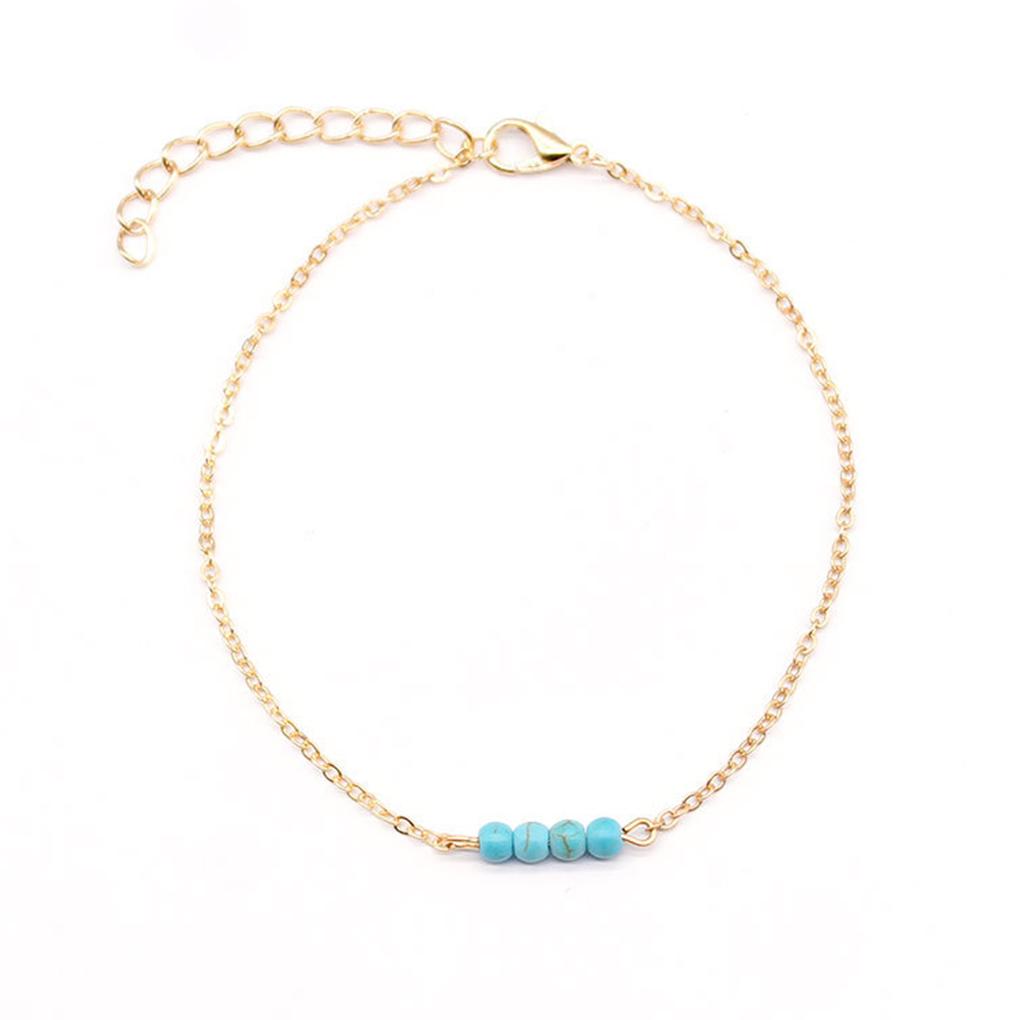 Бохо Браслеты на ногу Универсальные Украшения из бирюзы Износостойкие Украшения в богемном стиле Браслеты на ногу на День святого Валентина для женщин Набор