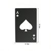 2pcs Beer Starter Spade A Credit Card Bottle Opener Creative Playing Card Shape Stainless Steel Home Tools Bottle Starter