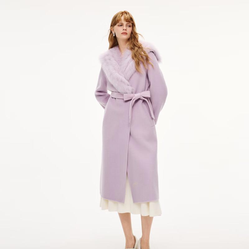 Женское пальто MISS COCOON из 100% шерсти с воротником из меха лисы
