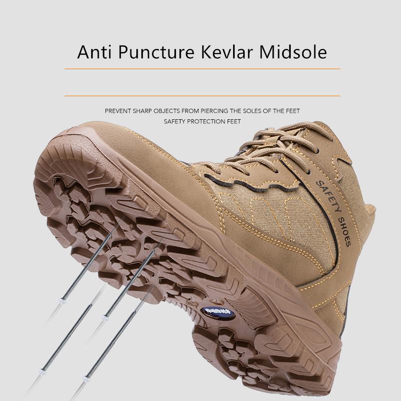 Winter Safety Shoes Warm Plush Shoes High Top Work Shoes with Steel Toe Cap Indestructible Shoes Safety Boots Men for Work