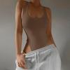 Y2K Summer Camisole Vest Knitted Slim Fit Top European and American Women's Sexy Solid Color Sports Jumpsuit
