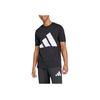 Adidas Sportswear Essentials Fw24 Comfortable Soft Skin-Friendly Simple Short Sleeve T-Shirt Men Tops Black JE8945