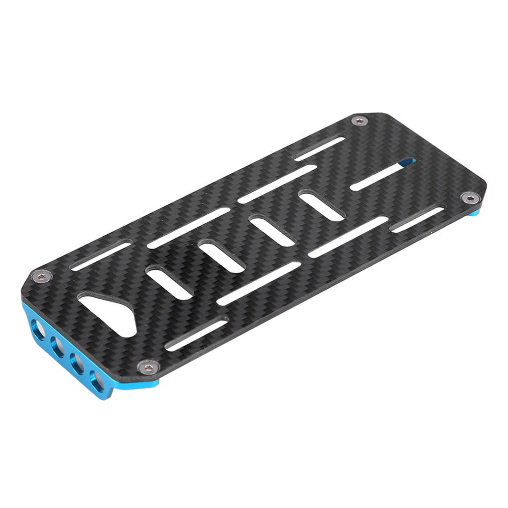 Aluminium Alloy Carbon Battery Mount Plate for SCX10 01 D90 1Celsius10 Scale RC Car (Black)