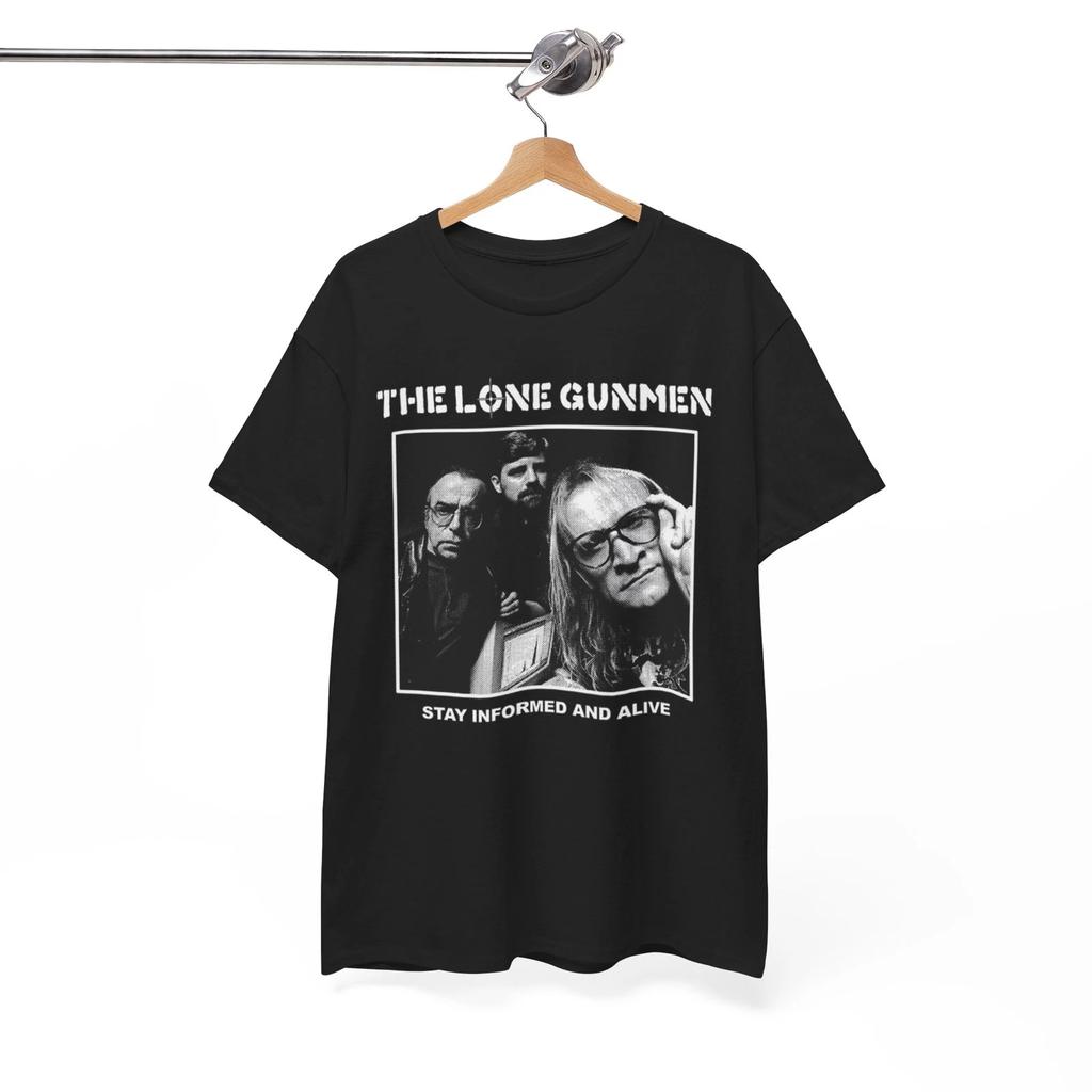 The Lone Gunmen T-Shirt : Stay Informed And Alive T-Shirt, Unisex Tee