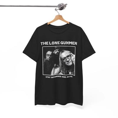 The Lone Gunmen T-Shirt : Stay Informed And Alive T-Shirt, Unisex Tee