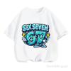 Kids Blue SIX SEVEN Number 67 Graphic TShirt Soft Cotton Crew Neck Wear for Boys  Girlsdf0085