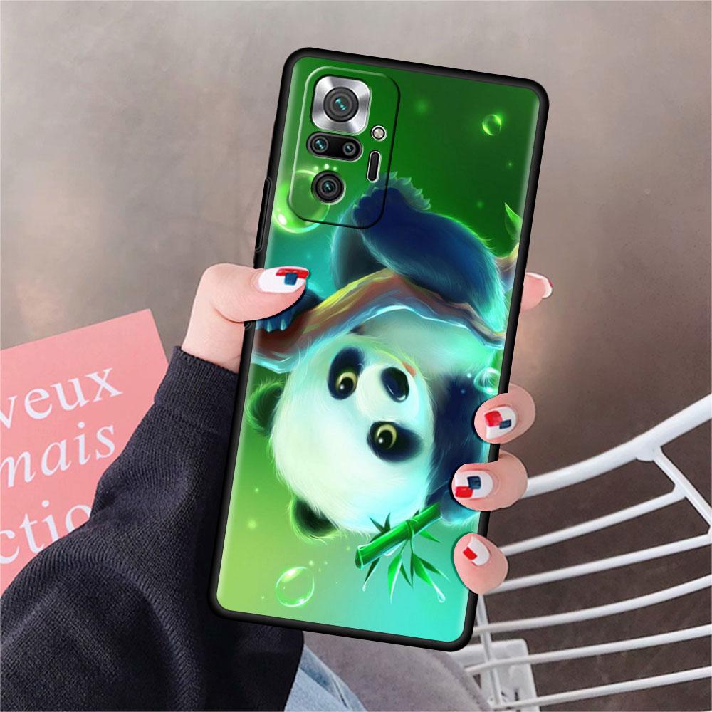 Funda для Xiaomi Redmi Note 10 9 11 Pro мягкий чехол для телефона 10S 9S K40 8 9A 9C 9T 7 10C 8T силиконовый чехол милый мультяшный животное панда