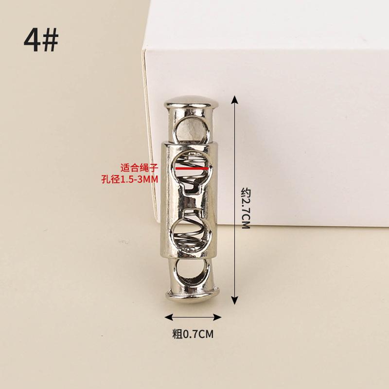 Металлическая пружинная пряжка с двумя отверстиями, пряжка «пятачок», застежка штанины, эластичная пряжка, веревочная пряжка для пуховика, свитера