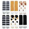 6 Pairs Fleece Slippers Coral Winter Stockings Floor Socks Cute Bed Cat Paw Animal