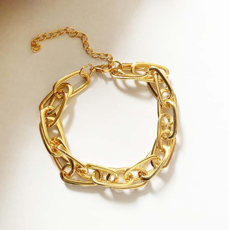 Geometric Punk Double-Layer Thick Chain Hip-Hop Bracelet