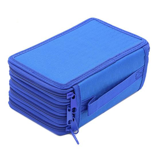 Четырехслойная сумка-карандаш, однотонная квадратная коробка для канцелярских принадлежностей большой емкости с 72 отверстиями