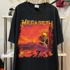 Футболка Megadeth, хеви-метал рок-группа, винтажная, киберпанк, ретро, мужская и женская, хип-хоп, с коротким рукавом, трендовая