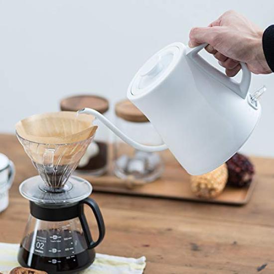 Ручной чайник электрический чайник белый стильный чайник из нержавеющей стали кофейник капельный электрический чайник до 800 мл