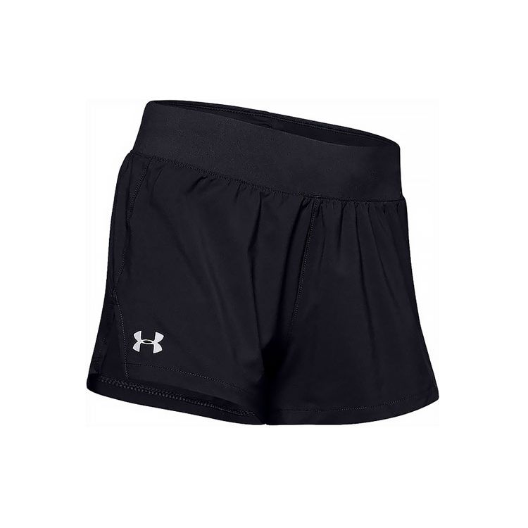 Under Armour Однотонные тканые спортивные шорты женские, черные 1342837-001