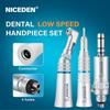 Niceden Стоматологический наконечник с низким числом оборотов, комплект, воздушная турбина, прямой, угловой, воздушный мотор, 2/4 отверстия