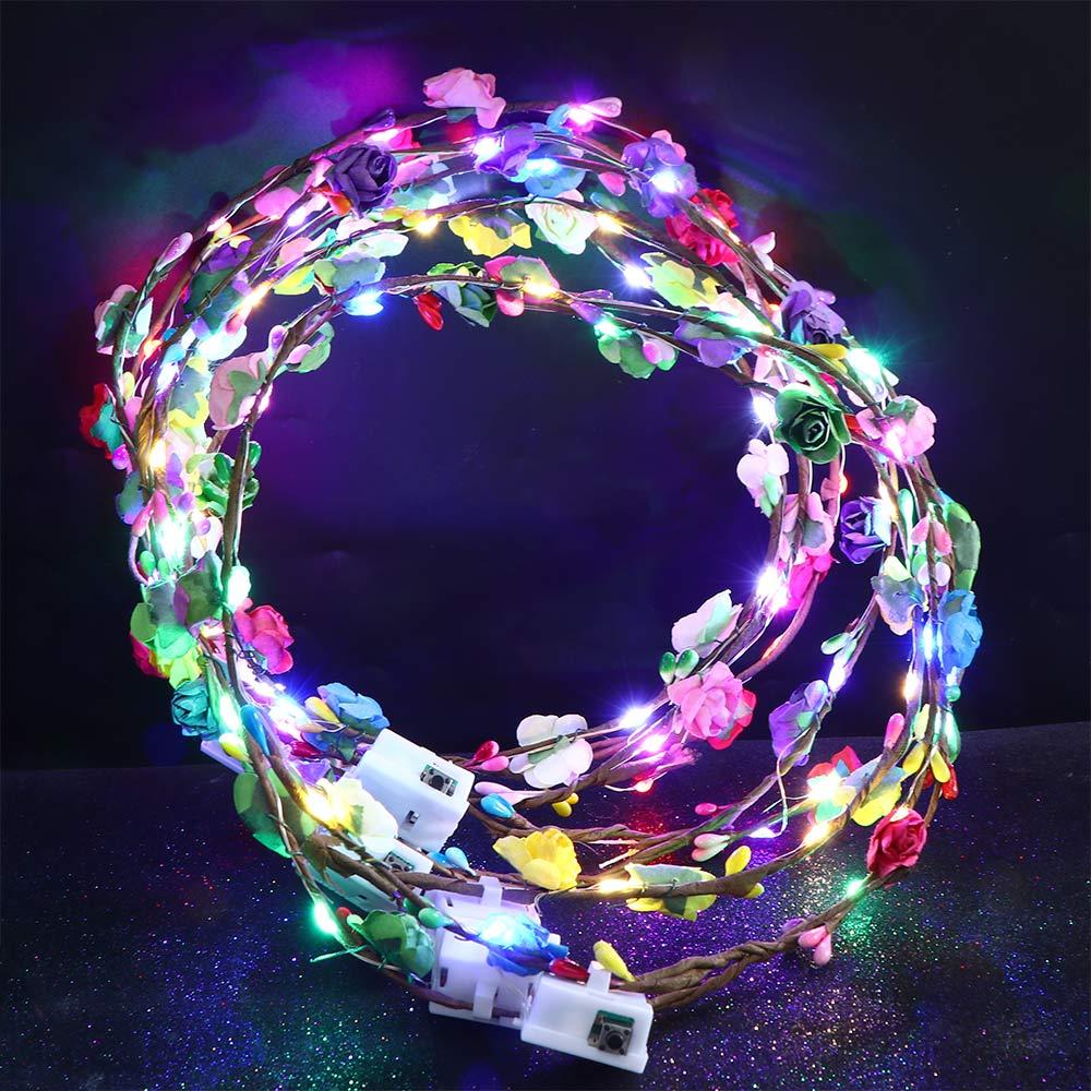 Party Luminous Seaside Vacation Wreath Headband Beach Headband Flower Crowns Glowing Wreath