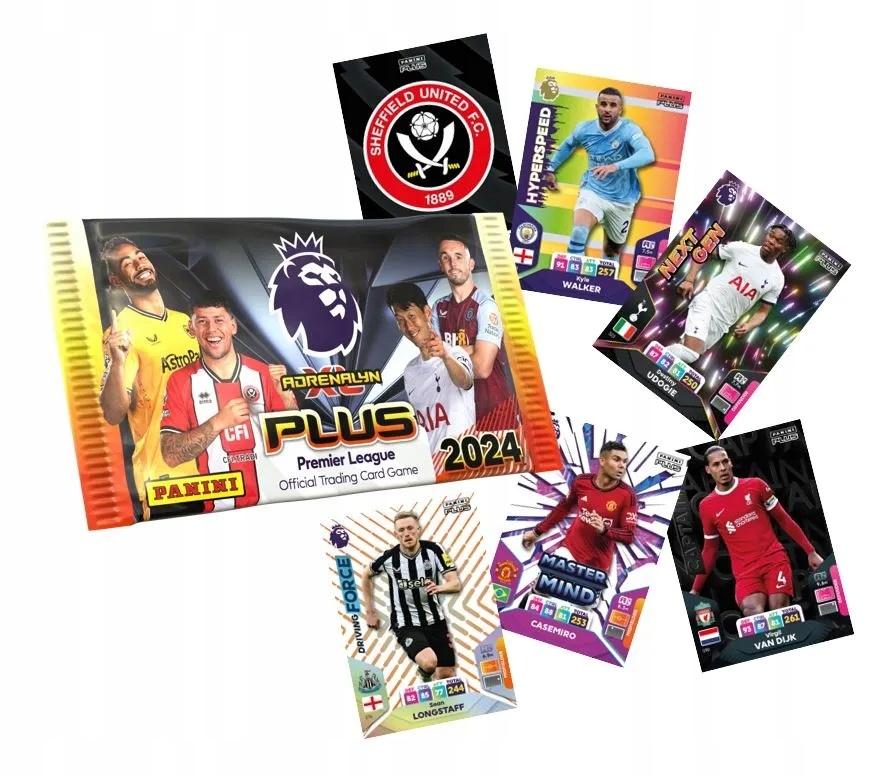 Panini premier league 2024 plus adrenalyn puszka saszetki 25 kart / limited