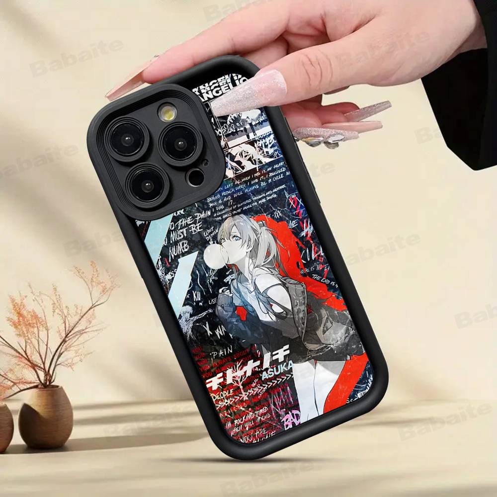 Чехол для телефона с аниме E-Evangelions для IPhone 17 16 15 14 13 12 11 Air Plus Pro Max Мягкая задняя крышка