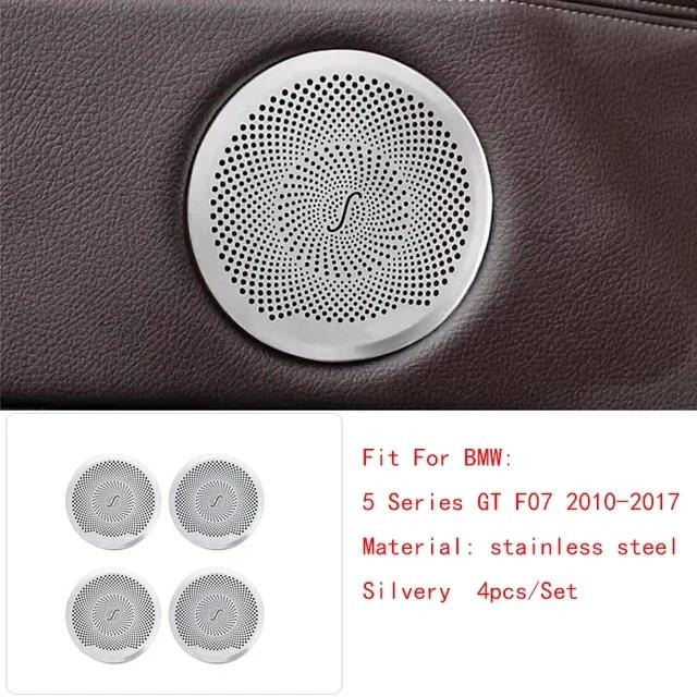 For BMW 5 Series GT 5GT F07 2010-2017 Car Inner Door Audio Speakers Stereo Panel Decorate Cover Speaker Trim Cover