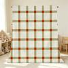 Postpartum Flannel Blanket Anti-pilling, Soft & Warm Minimalist Plaid, Cozy for Home, Daily Use, All Season, Perfect for Halloween & Christmas