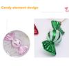 4 Pcs Christmas Candy Decorations Glitter Hanging Candy Ornaments Brightly Colored Candy Pendant for Xmas Tree Party Decor