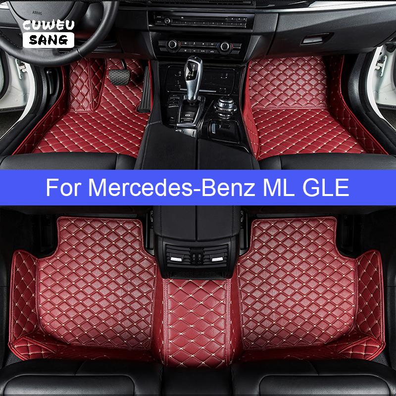 Автомобильные коврики CUWEUSANG на заказ для Mercedes-Benz ML GLE W164 W166 V167 W167 ML250-350-500 GLE350-300, автомобильные аксессуары для ног
