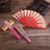 1 шт. Классический Подарочный Пластиковый Веер для Танцевальных Выступлений Складной Разноцветный Новый Китайский Стиль Древний Стиль Элегантная Резьба Фотография
