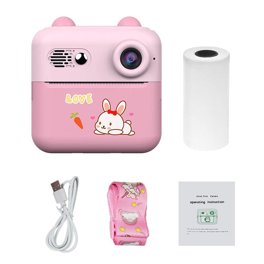 Портативный мини-фотопринтер с камерой мгновенной печати 1080P для детей с камерой 1200 Вт и экраном 2,4 дюйма
