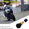 10pcs TR412 Tubeless Tire Tyre Valves Replacement Snap-in Rubber Valve Stems for Car Motorcycle