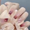 Наклейки для ногтей Short Ballet Color Hills Camellia Flower Nail Art Готовые Съемные Носимые Наклейки на Ногти