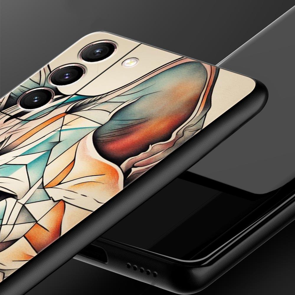 Абстрактный Креативный Кот Линия Чехол для Телефона для Samsung Galaxy S26 S25 S24 S23 S22 S20 S21 FE Ultra S25 Edge Plus Мягкий ТПУ Корпус