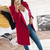 Женское элегантное смешанное пальто из искусственной шерсти, тонкое женское длинное пальто, верхняя одежда, куртка
