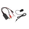 Bluetooth AUX Audio Cable with 2RCA Lotus Male Connectors + MIC for Car