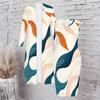 Women Plus Size Two Piece Set Abstract Printed Long Sleeve Open Front Cardigan Sleeveless Bodycon Dress