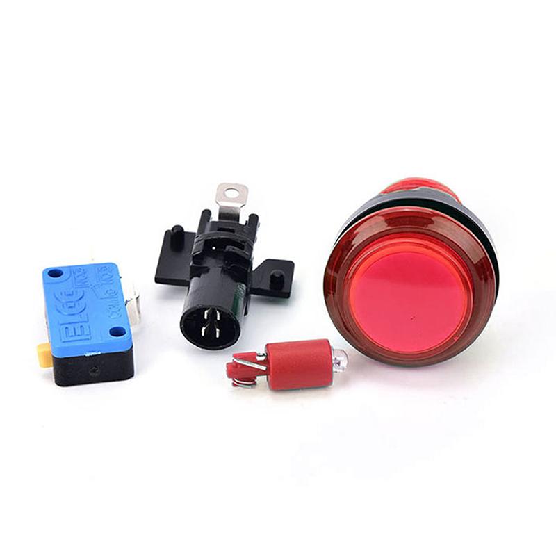 1Pc Round Lit Illuminated Arcade Video Game Push Button Switch Led Light Lamp