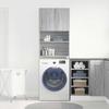 Washing Machine Cabinet Gray Sonoma 64 x 24 x 190 cm Engineered Wood